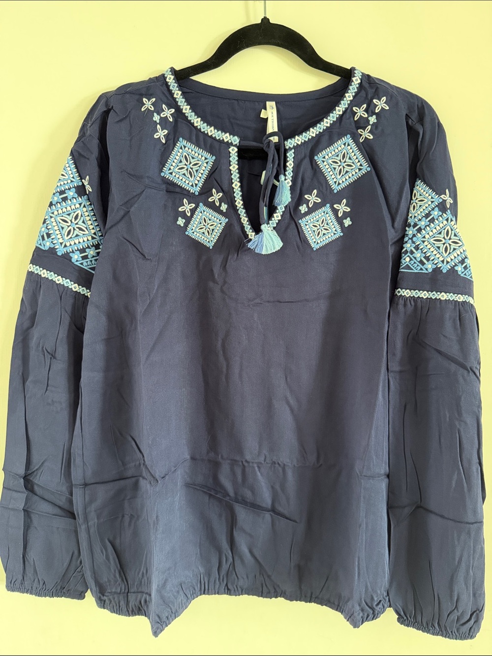Southern Tide Navy Tunic with Light Blue Embroidered Accents